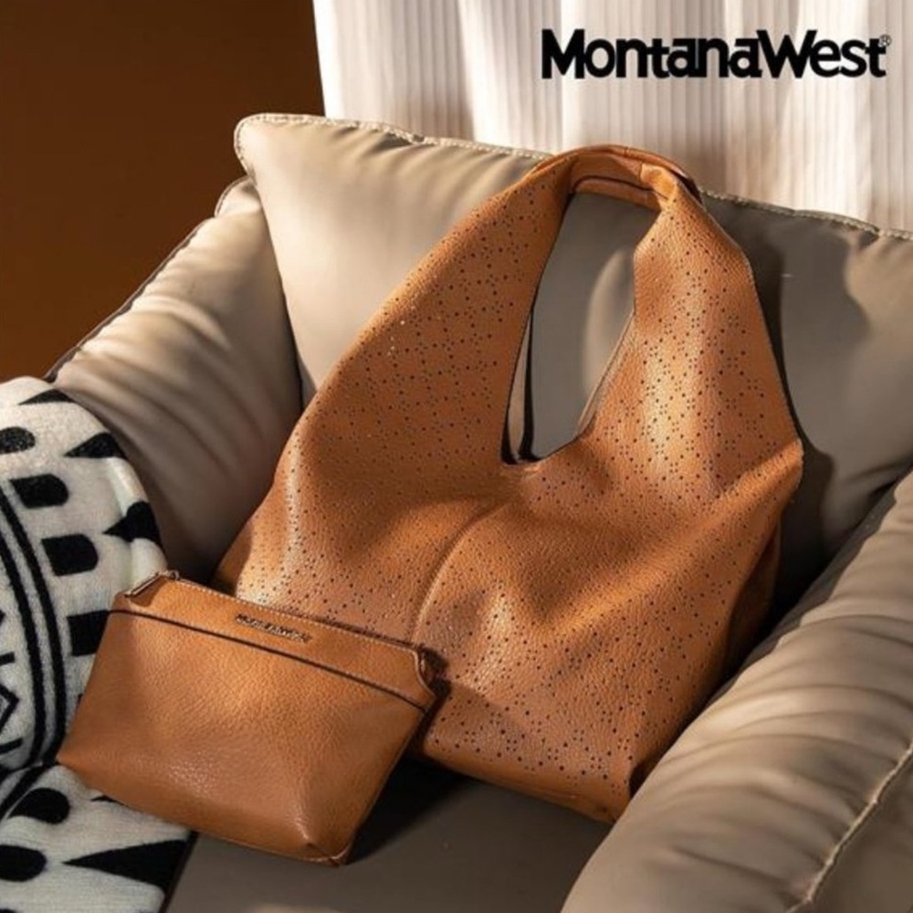 Women 2 Piece Hobo Bag Slouchy Shoulder Purse Handbags Montana West Comfy Big